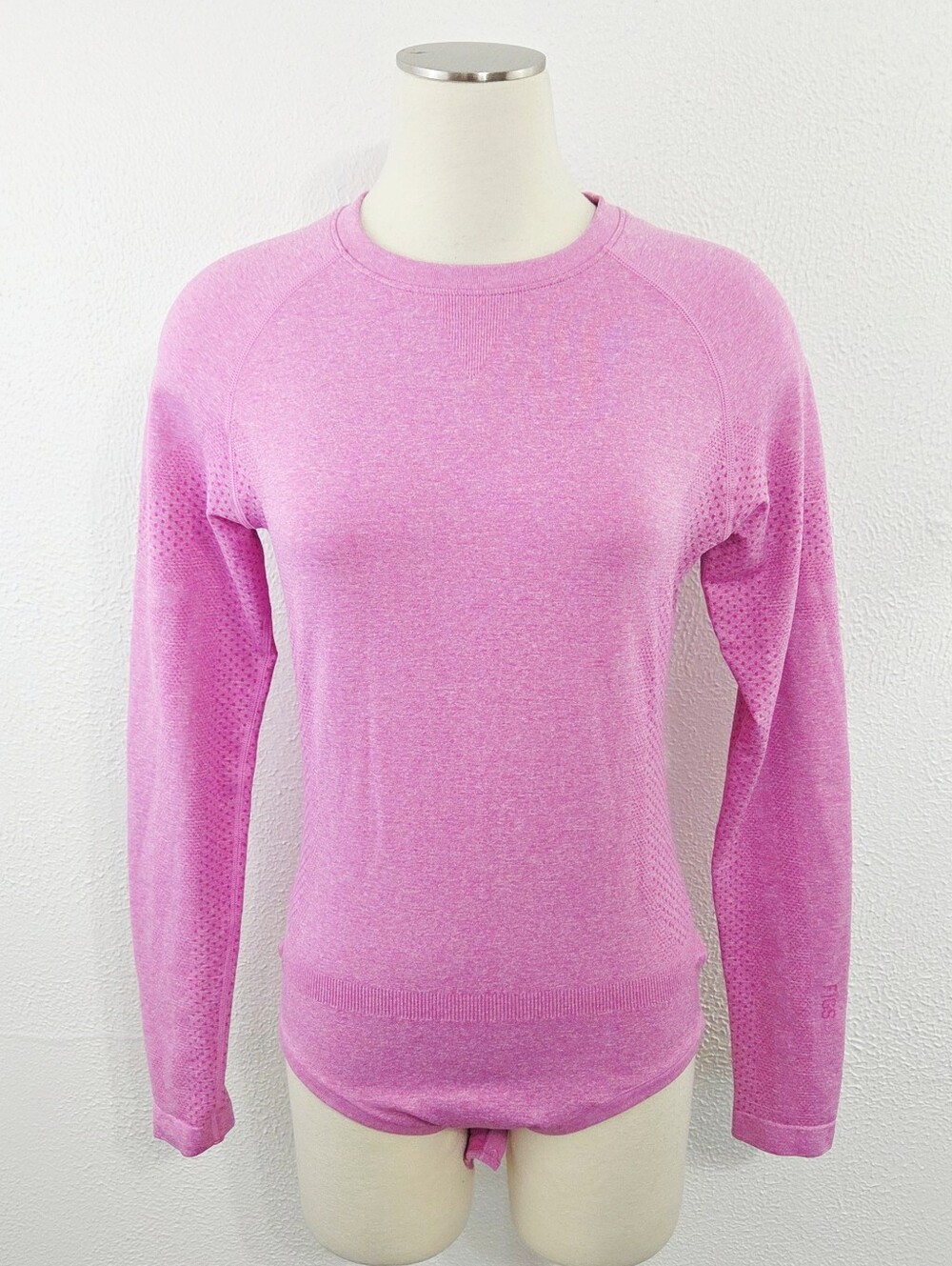 Figs Salta Seamless Long-Sleeve Underscrub Bodysuit top raspberry pink medium M